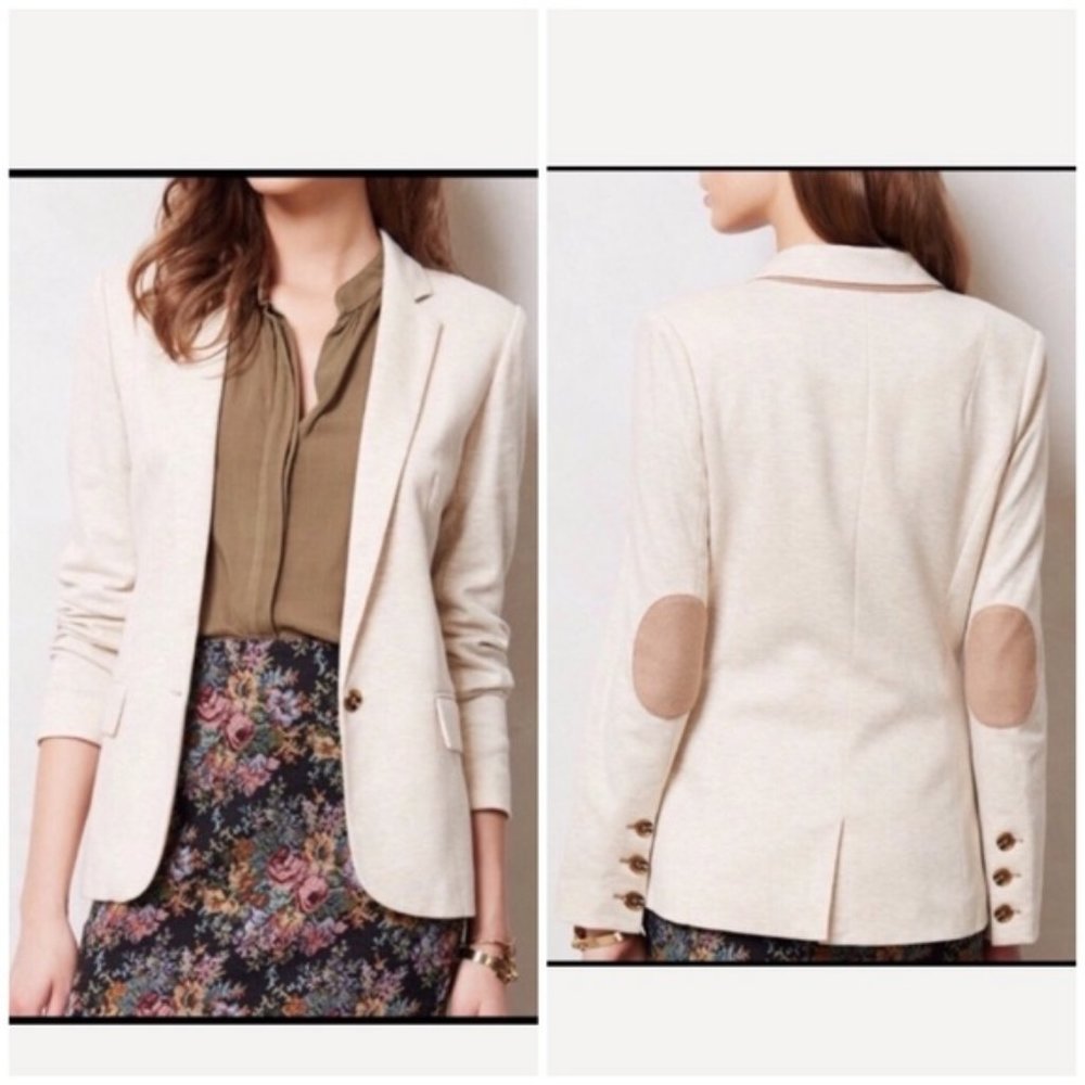 Anthropologie Cartonnier Dotside Knit Blazer